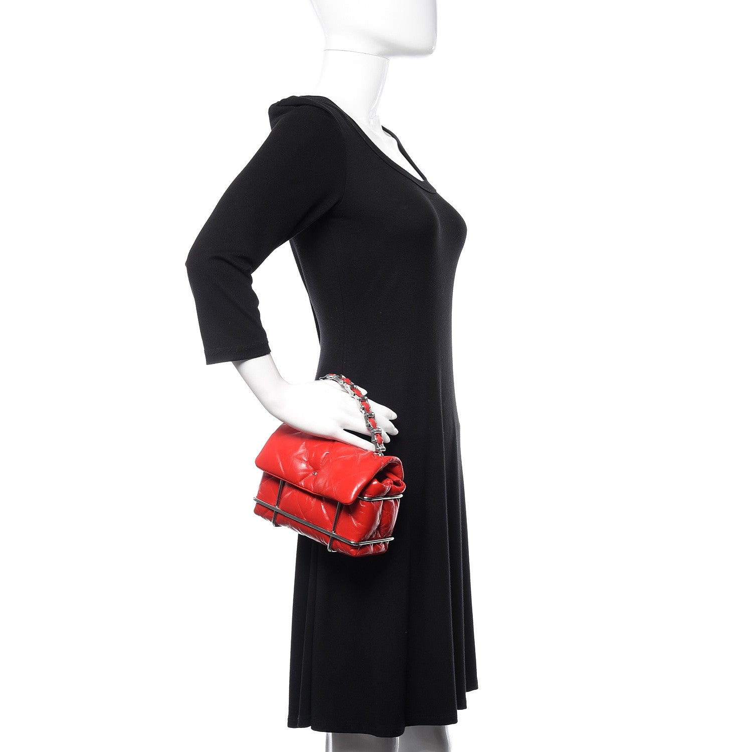 Alexander Wang Calfskin Quilted Halo Xbody Bag Red 3 of 9