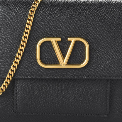 Valentino Garavani Calfskin VLogo Crossbody Bag Black 9 of 10