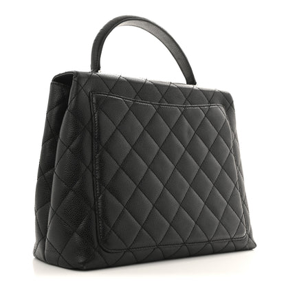 Chanel Caviar Quilted Jumbo Kelly Flap Black 3 of 15