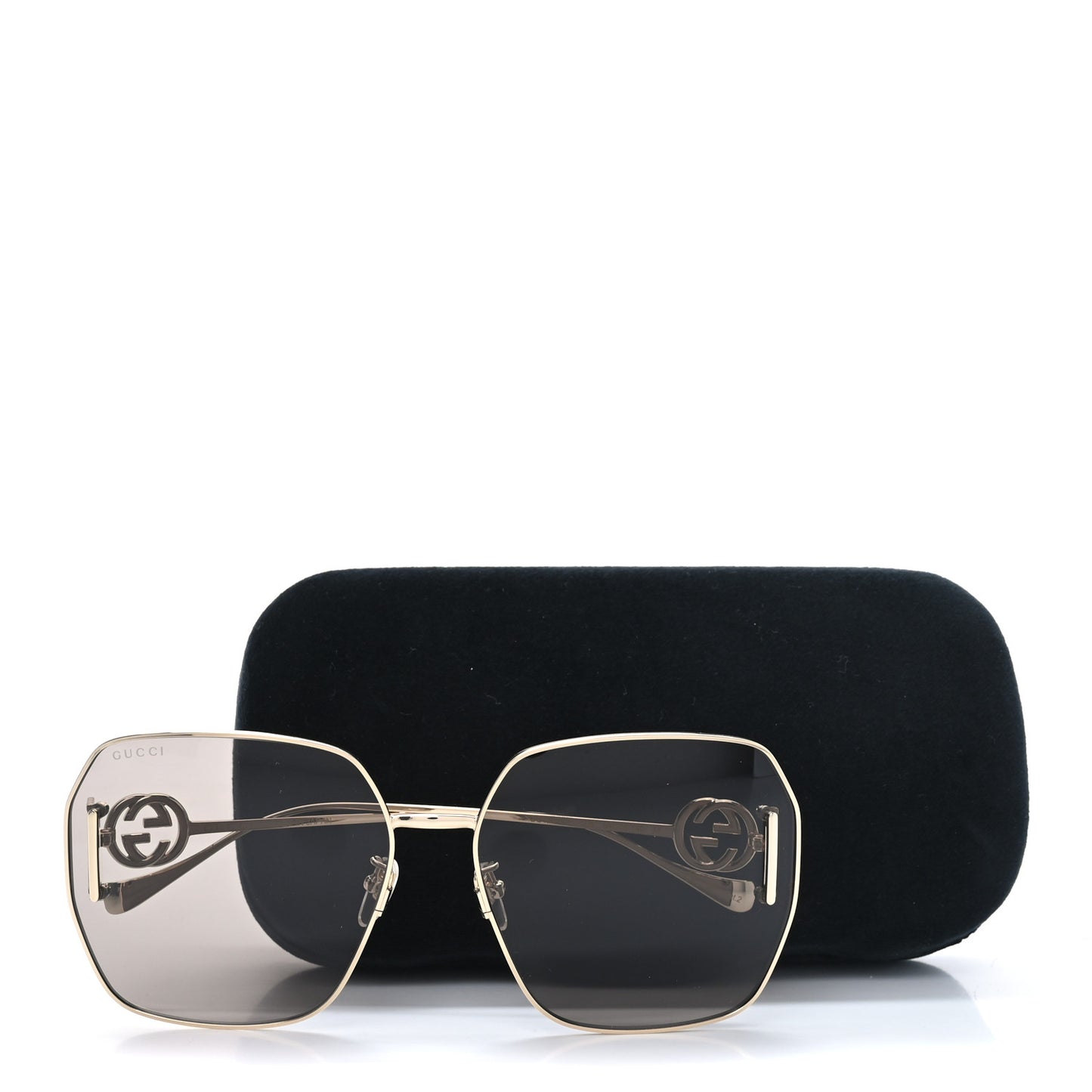 Square Aviator Sunglasses GG1207SA Gold