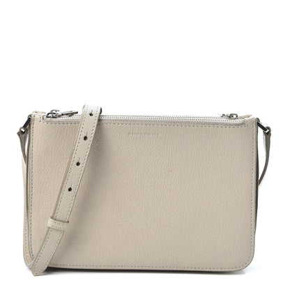 Burberry Grainy Goatskin Penhurst D-Ring Triple Zip Crossbody Bag Beige 1 of 9