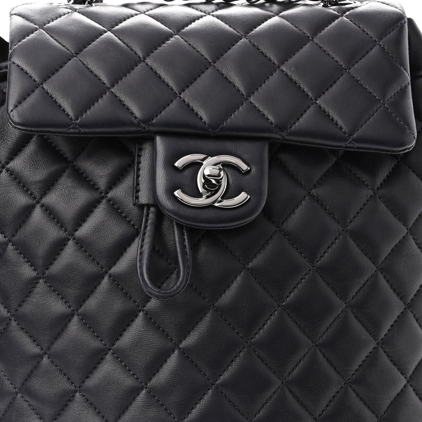 Lambskin Quilted Small Urban Spirit Backpack Navy
