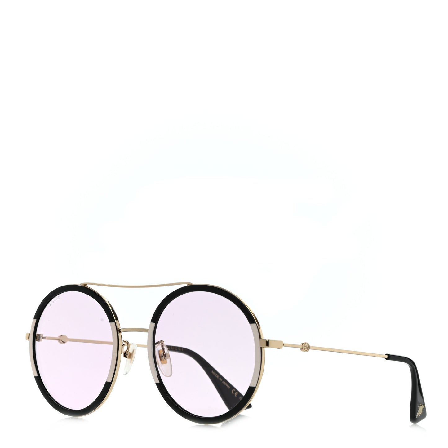 Round Sunglasses GG 0061S Gold Pink