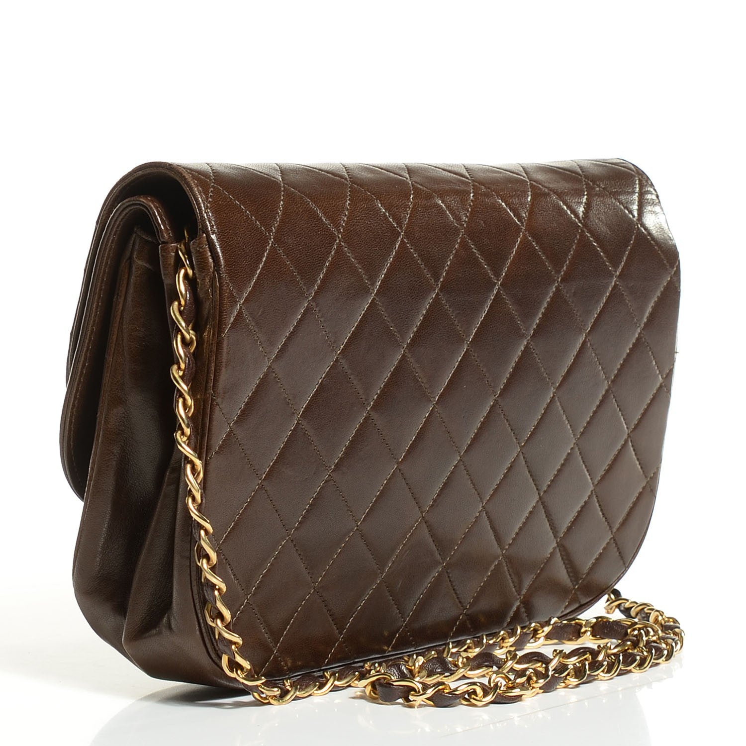 Chanel Lambskin Small Double Flap Brown 3 of 8