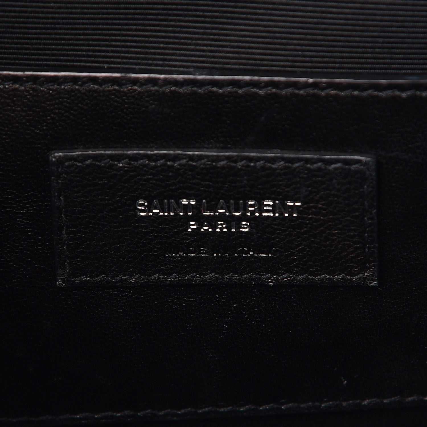 Saint Laurent Grain De Poudre Textured Mixed Matelasse Triquilt Medium Monogram Satchel Black 6 of 16