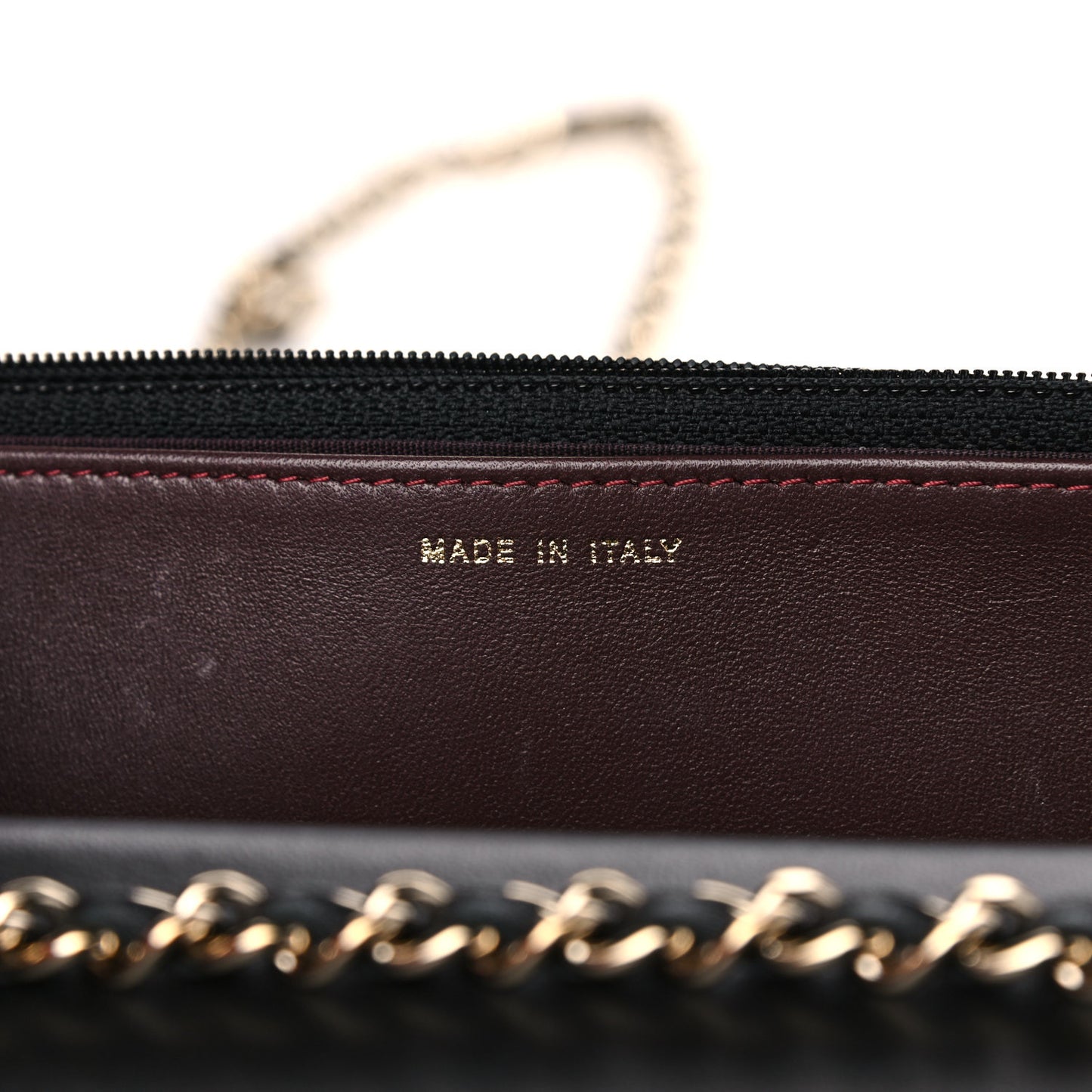 Lambskin Quilted Trendy CC Wallet On Chain WOC Black