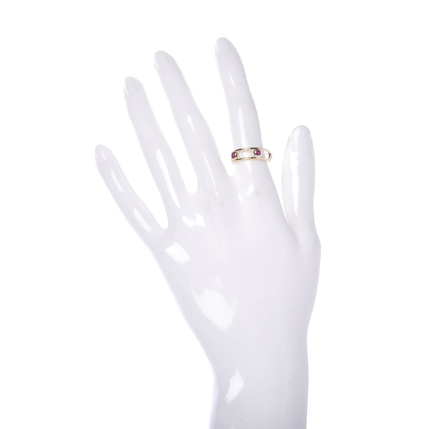 18K Yellow Gold Ruby Elsa Peretti Color By The Yard Ring 50 5.5