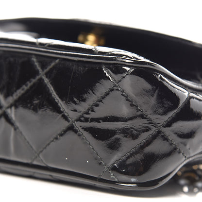 Chanel Patent Quilted Tassel Camera Case Black 14 of 15