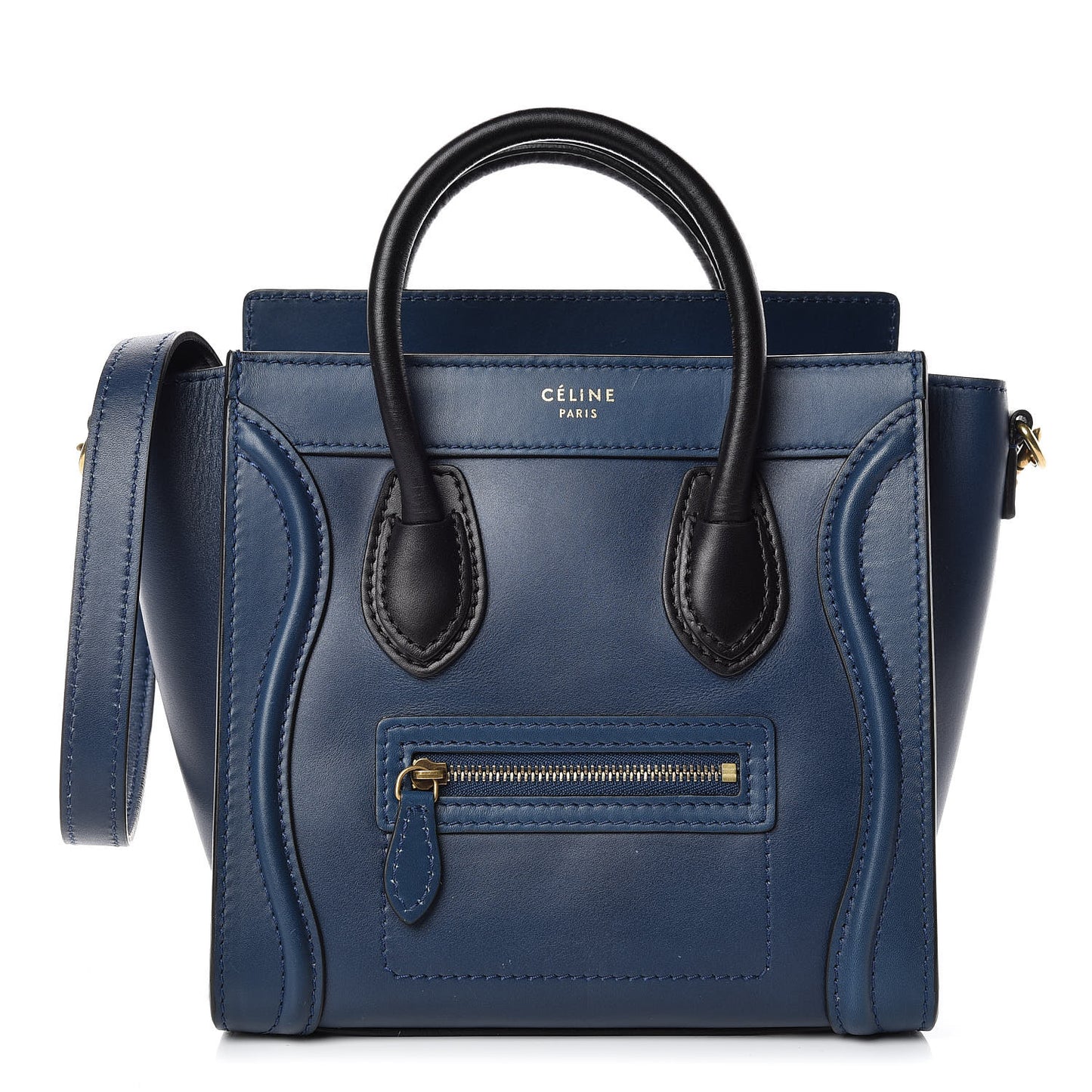 Smooth Calfskin Nano Luggage Ocean Blue