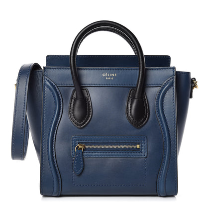 Celine Smooth Calfskin Nano Luggage Ocean Blue 1 of 9