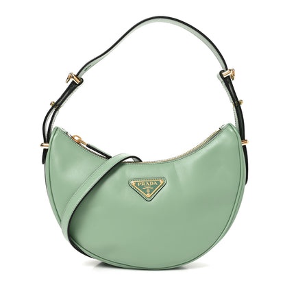 Prada Soft Calfskin Arque Shoulder Bag Acquamarina 1 of 9