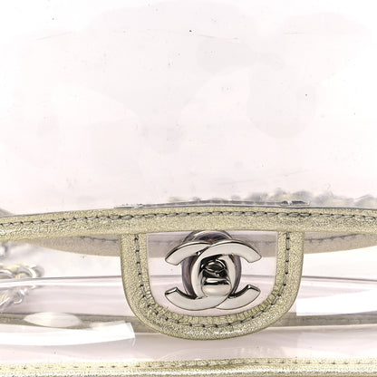Chanel Metallic Lambskin PVC Medium Naked Flap Gold 8 of 10