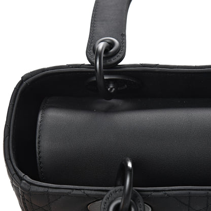 Christian Dior Ultra Matte Calfskin Cannage Medium Lady Dior Black 15 of 16