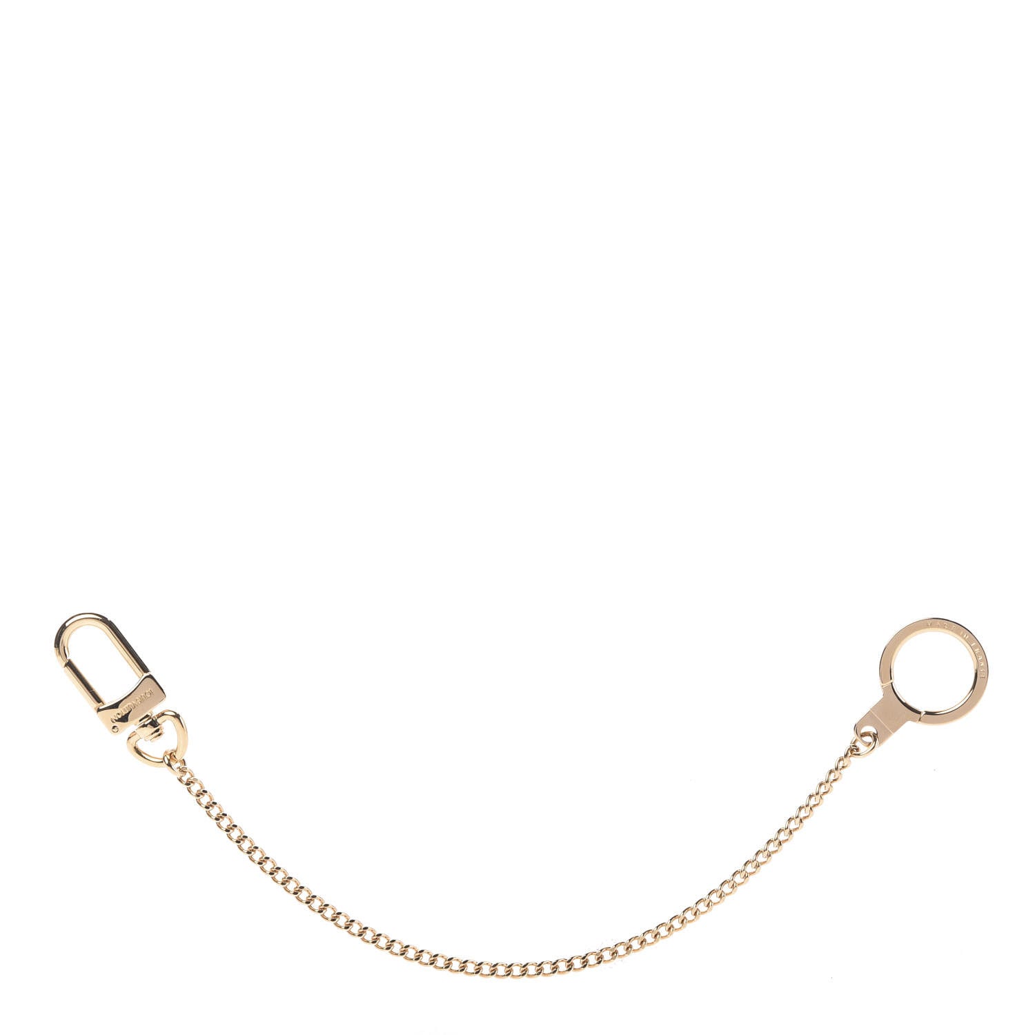 Louis Vuitton Metal Pochette Extender Key Ring Chain Gold 1 of 5
