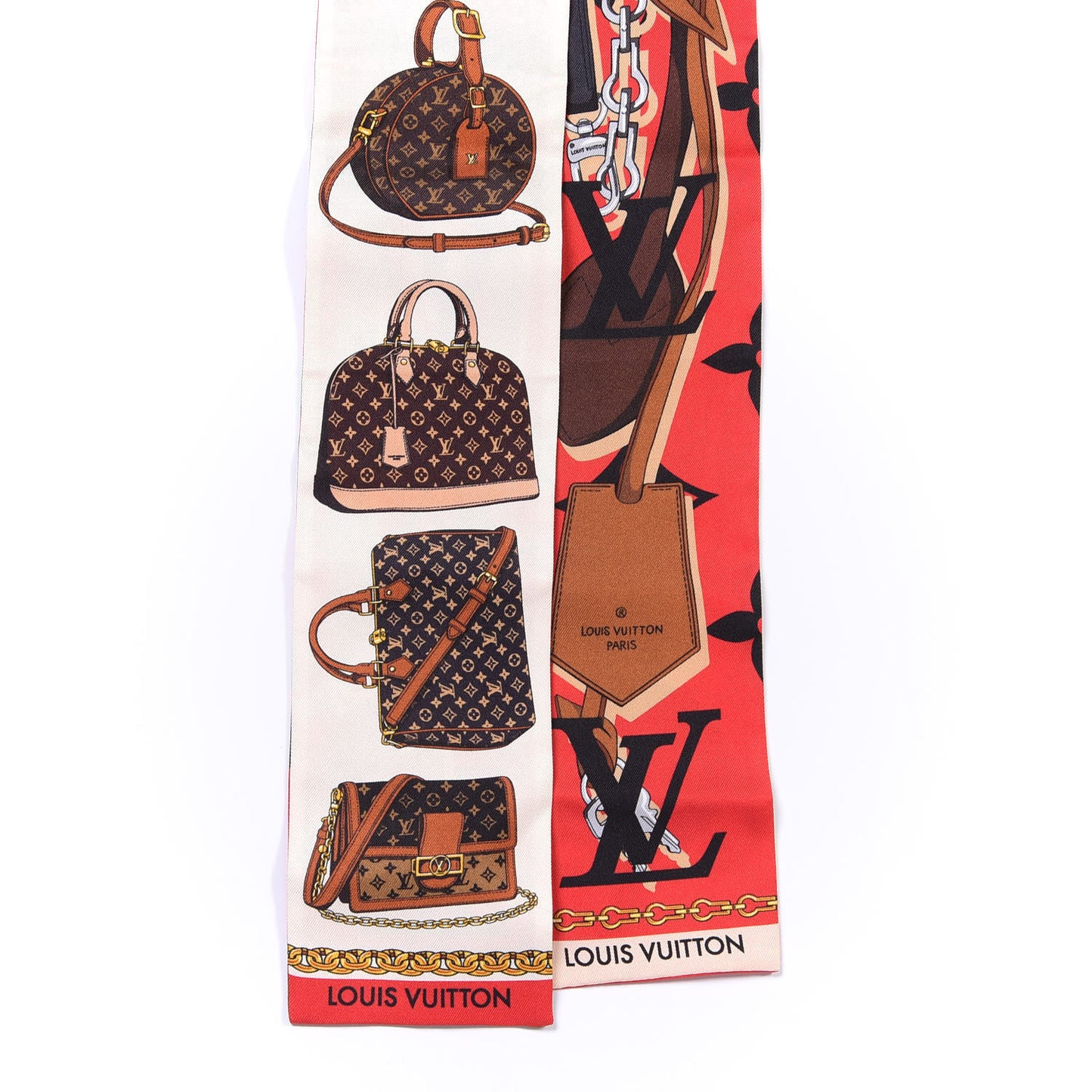 Silk Monogram Tribute To Bandeau Red