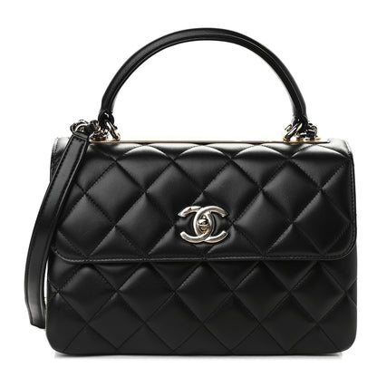 Chanel Lambskin Quilted Small Trendy CC Dual Handle Flap Bag Black 1 of 8