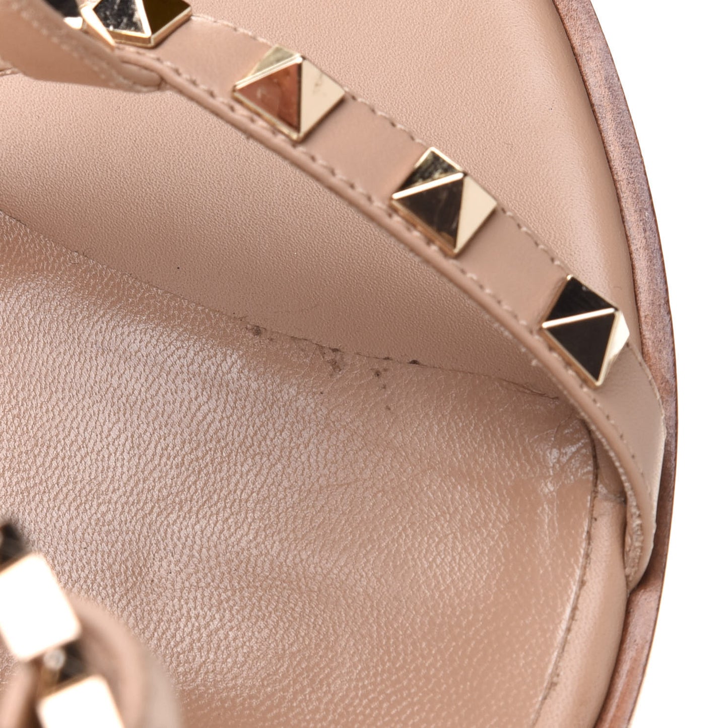 Calfskin Rockstud 90mm City Sandals 41 Poudre
