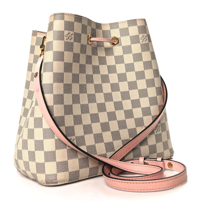 Louis Vuitton Damier Azur Neonoe MM Eau De Rose 4 of 15