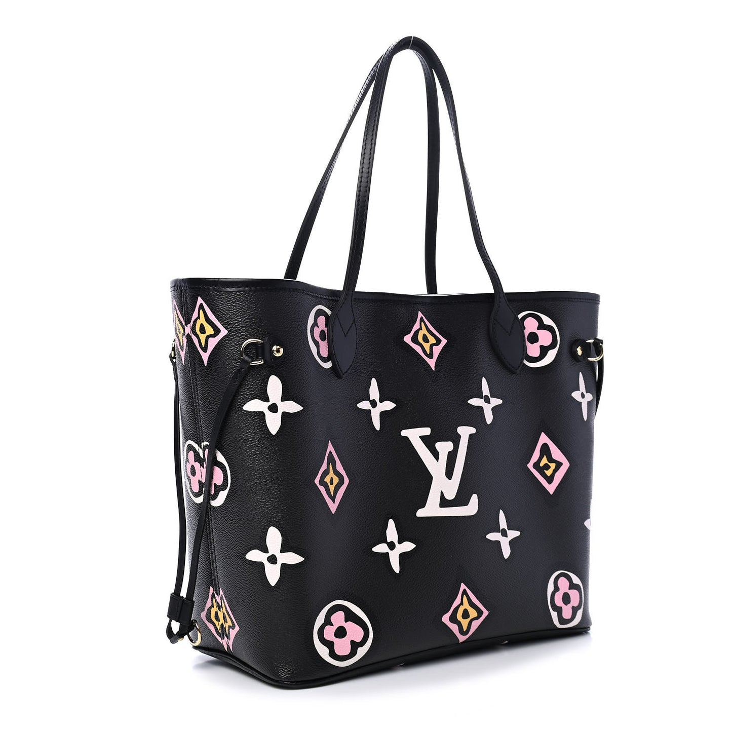 Monogram Giant Wild At Heart Neverfull MM Black