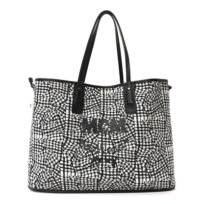 MCM Visetos Large Liz Reversible Shopper Tote Black 10 of 15