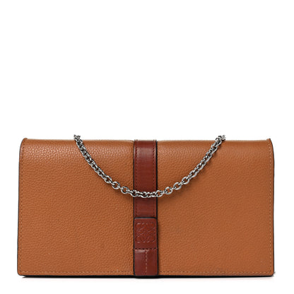 Loewe Grained Calfskin Chain Wallet Caramel Pecan 1 of 8