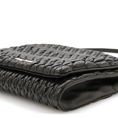 Miu Miu Nappa Matelasse Crystal Shoulder Bag Black 11 of 12