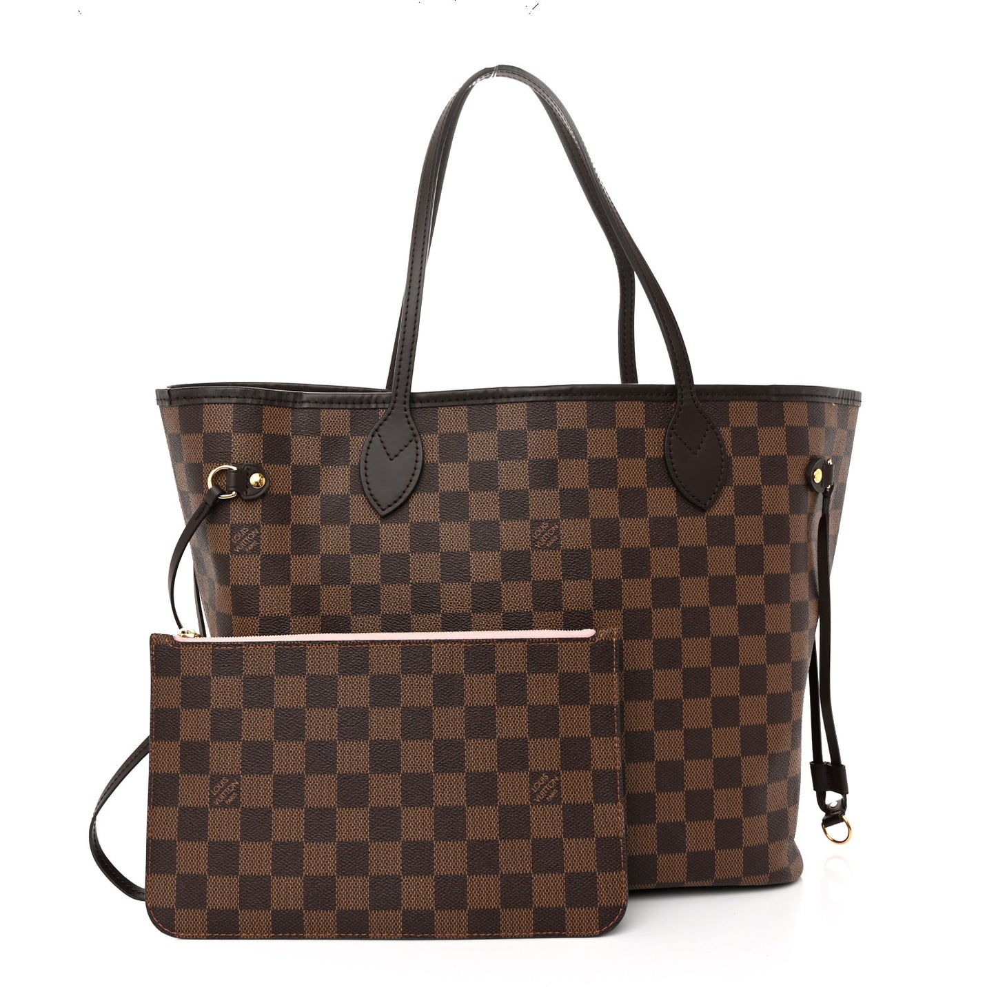 Damier Ebene Neo Neverfull MM Rose Ballerine