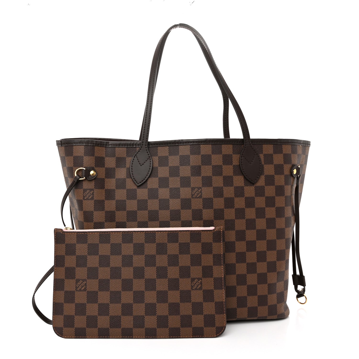 Louis Vuitton Damier Ebene Neo Neverfull MM Rose Ballerine 3 of 10
