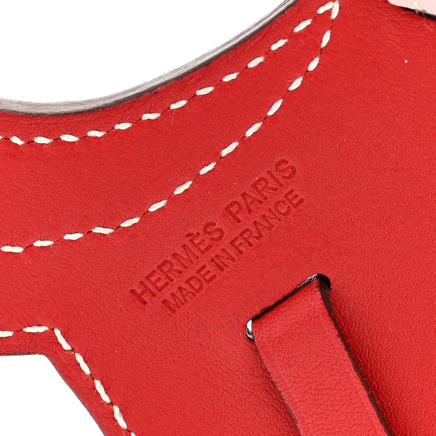 Hermes Swift Paddock Selle Horse Saddle Bag Charm Rouge Rose Sakura 3 of 3