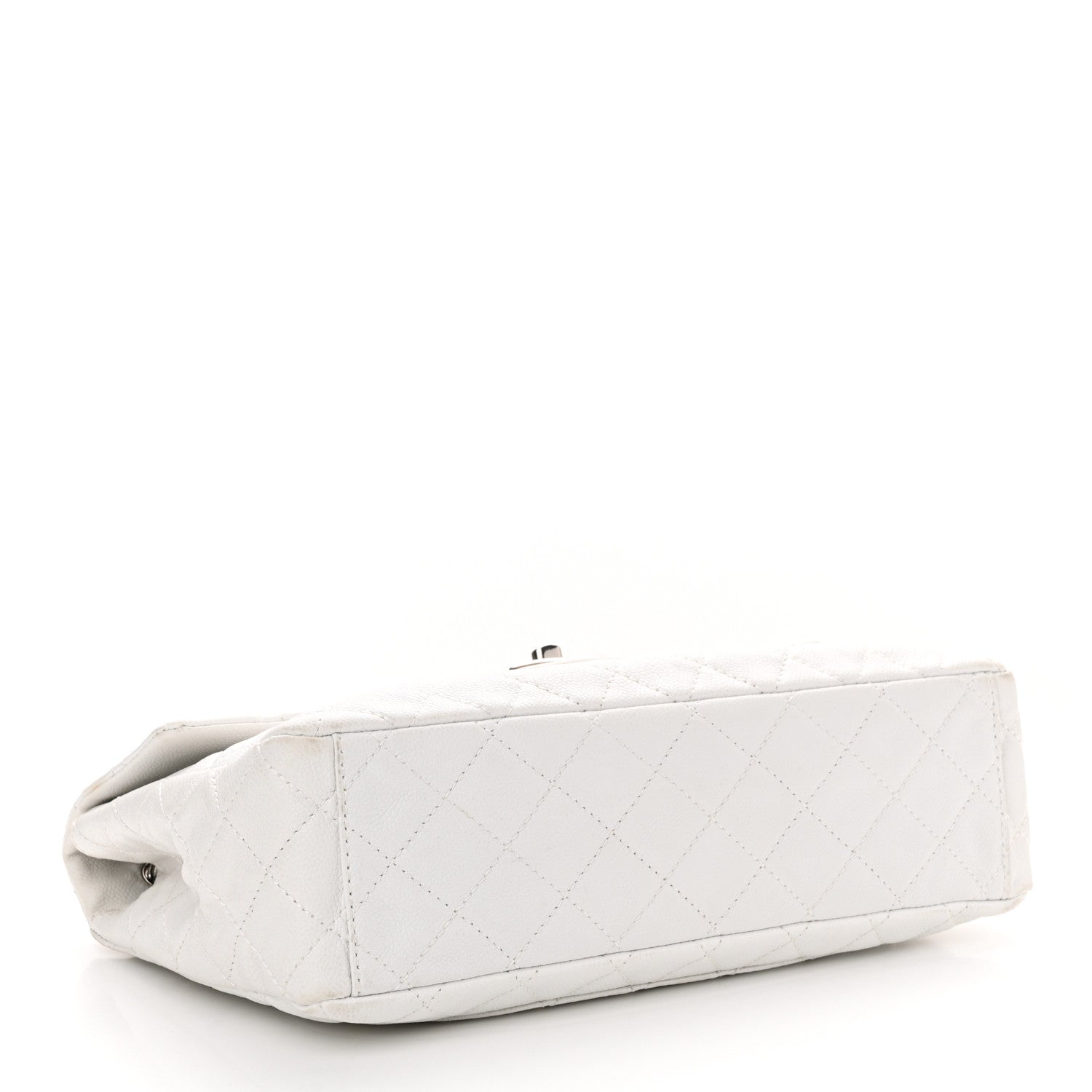 Chanel Caviar Quilted Maxi Single Flap White 4 of 17