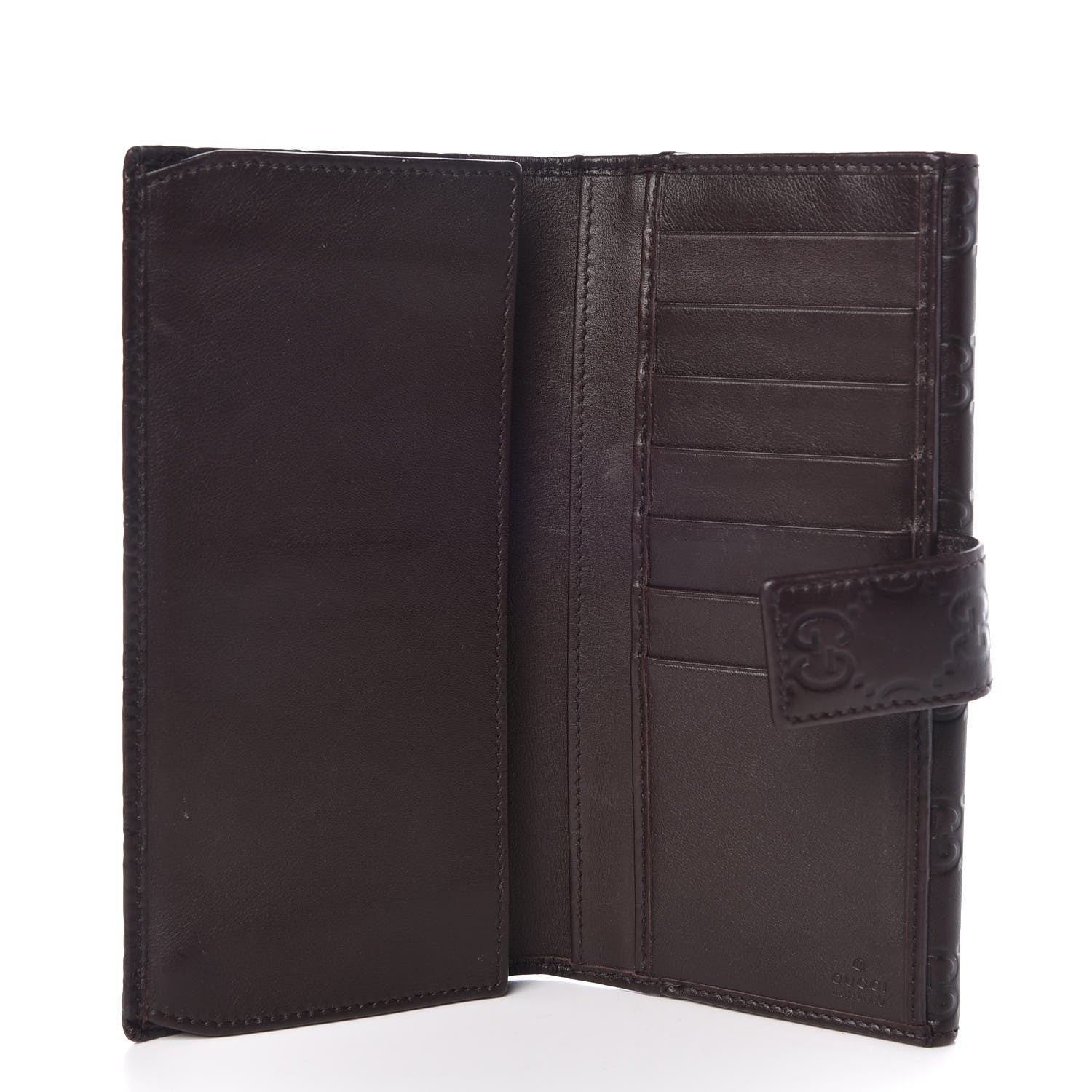 Gucci Guccissima Signature Dice Continental Wallet Chocolate 6 of 7
