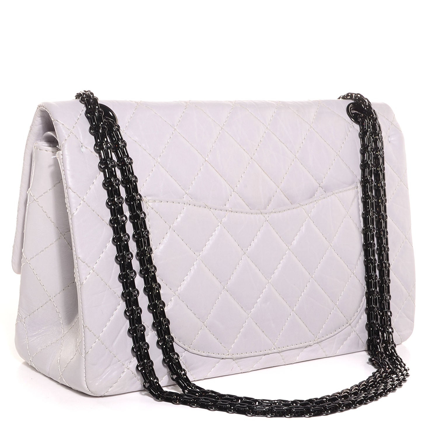 Chanel Aged Calfskin 2.55 Reissue 226 Flap White 3 of 8