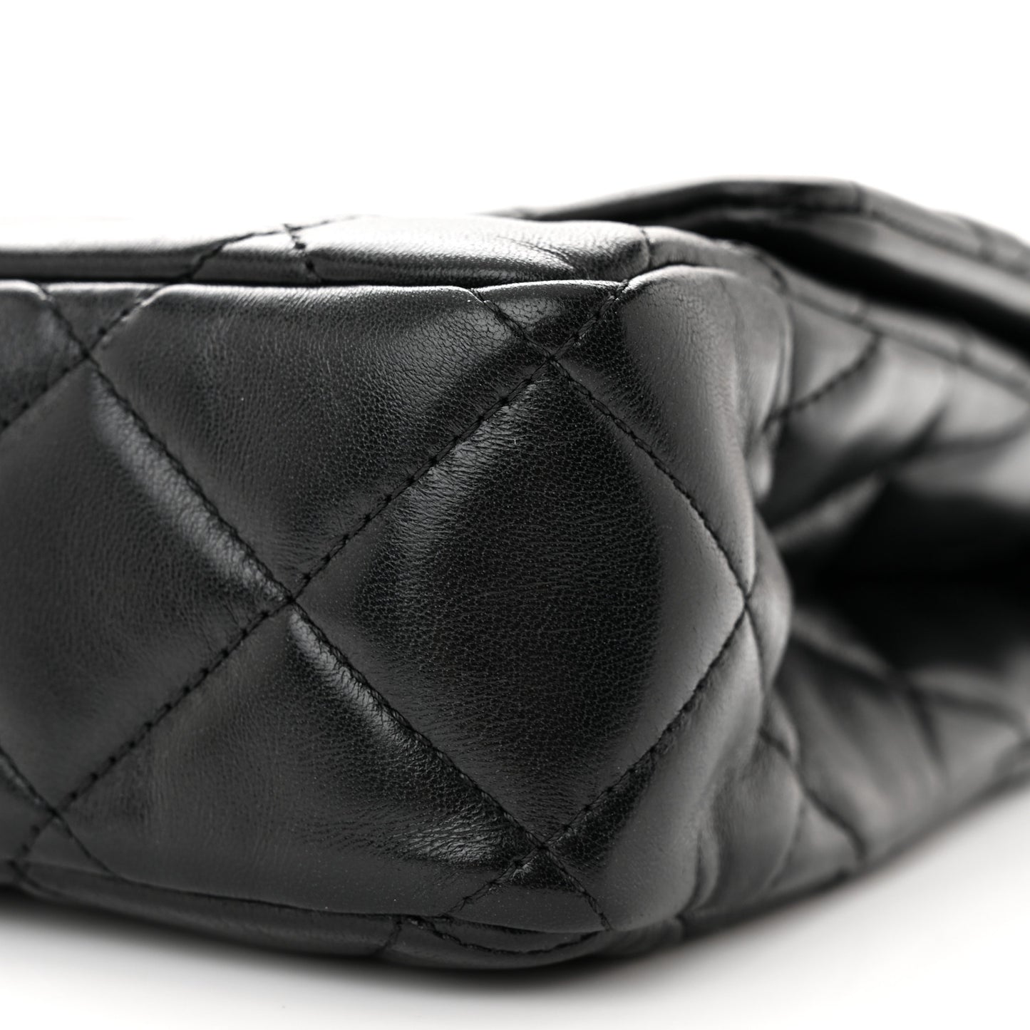 Lambskin Quilted Fancy Jewel Flap Black