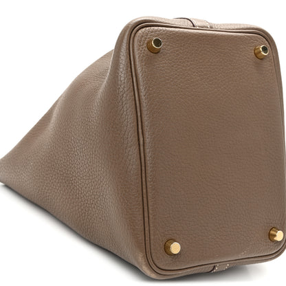 Hermes Taurillon Clemence Picotin Lock 18 PM Etoupe 9 of 10