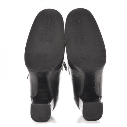 Chanel Calfskin CC Cap Toe Lace Up Oxfords 37 Black 7 of 13