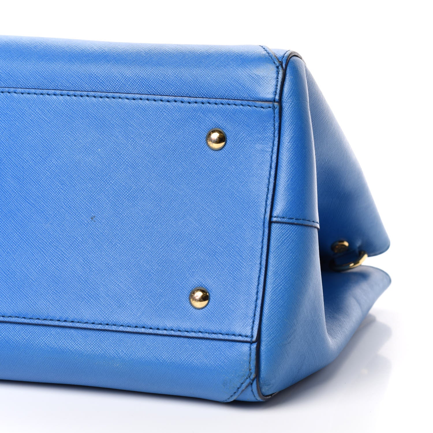 MCM Saffiano Nuovo Tote Blue 7 of 14