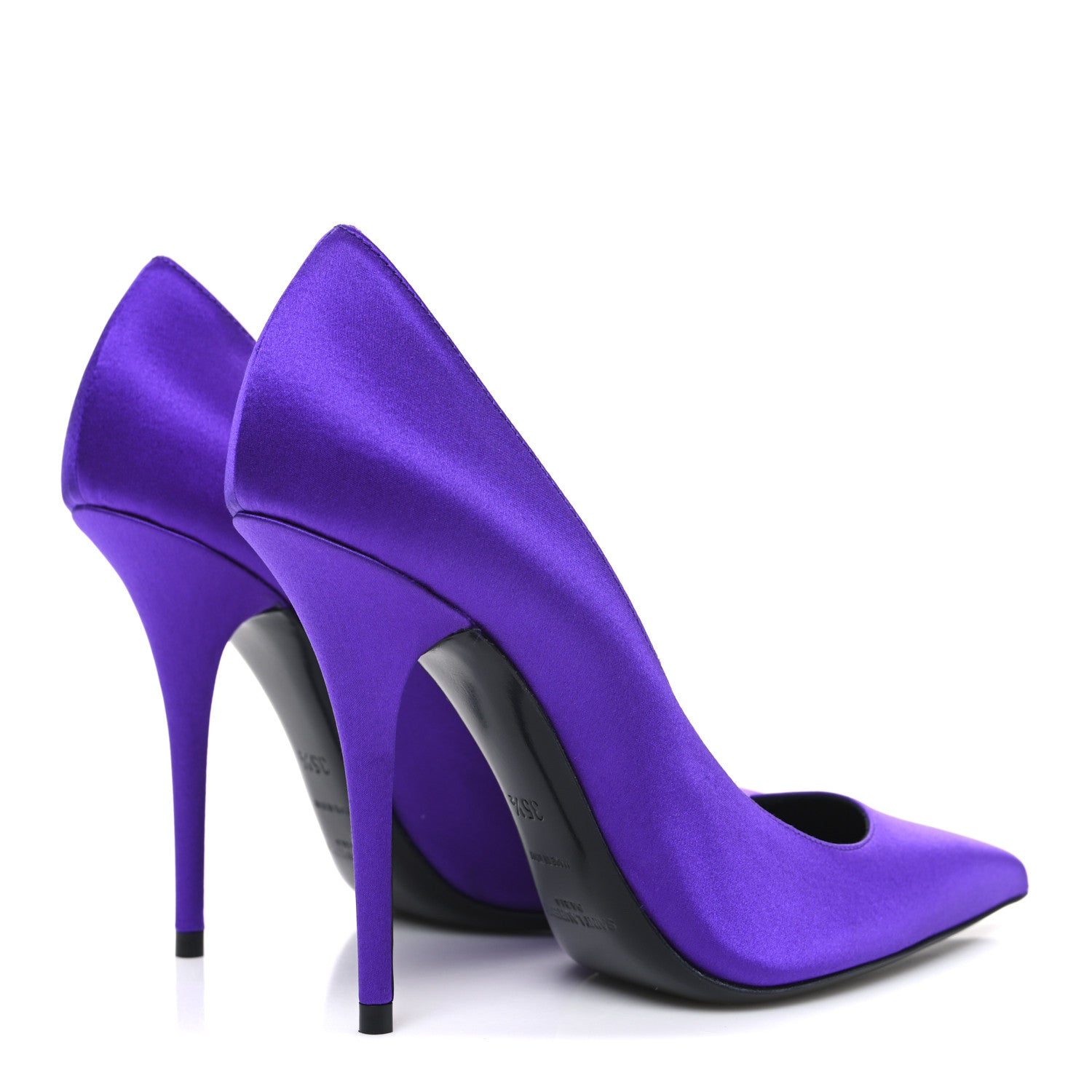 Saint Laurent Satin Crepe Marylin 110 Pumps 35.5 Violet 5 of 11