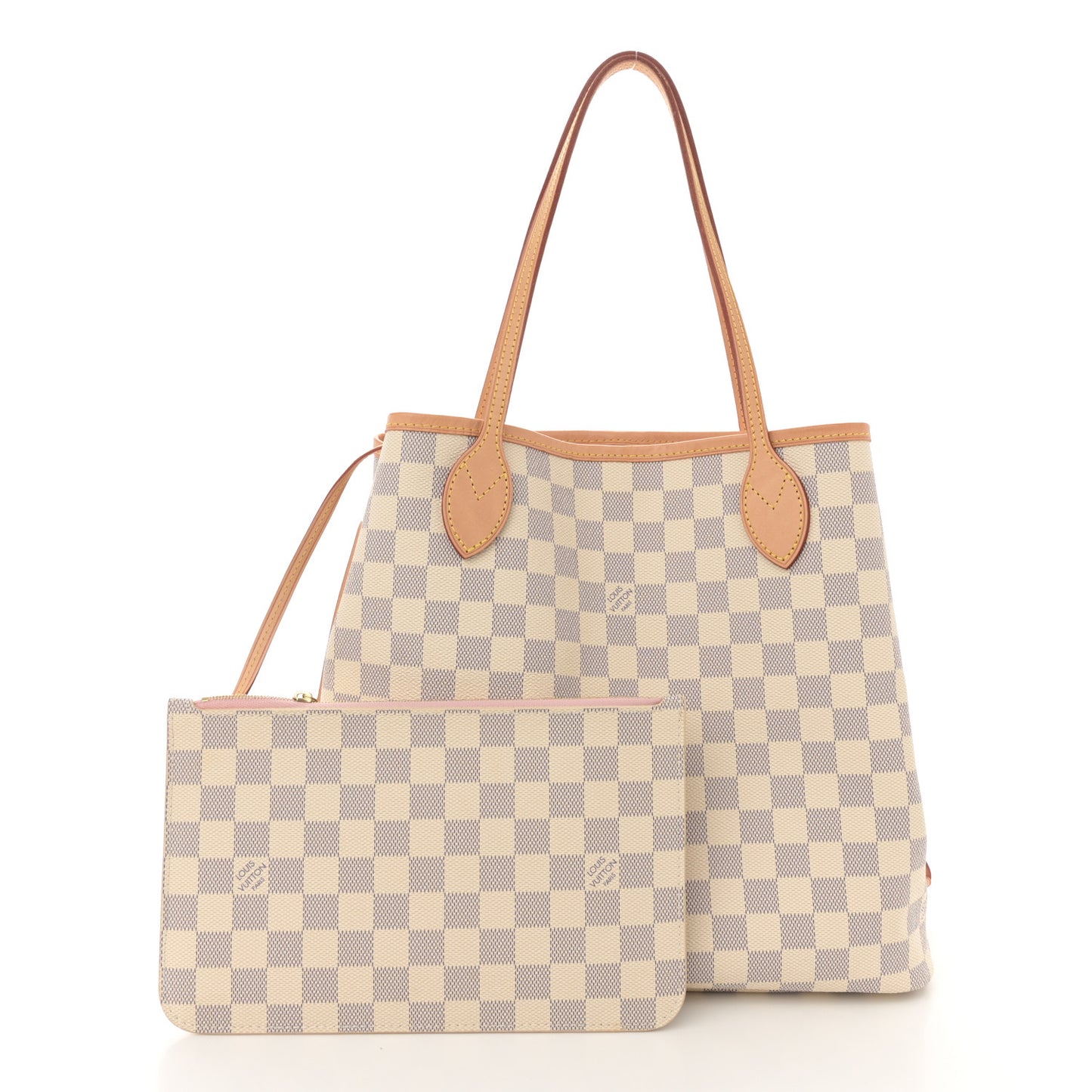 Damier Azur Neo Neverfull MM Rose Ballerine