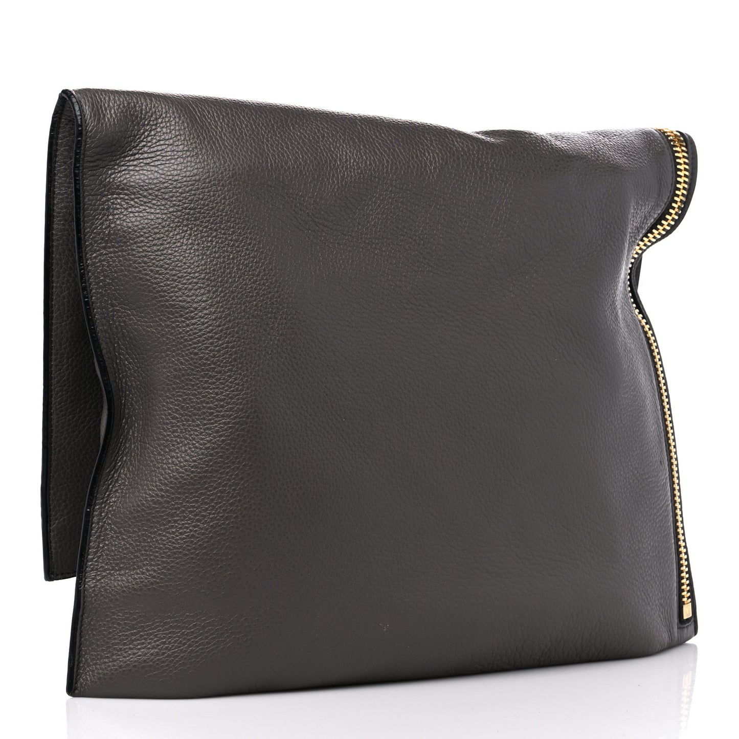 Ramskin Large Alix Padlock Zip Shoulder Bag Grey