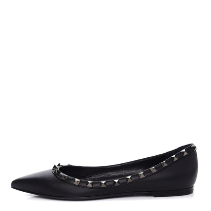 Valentino Garavani Nappa Rockstud Ballerina Flats 37 Black 1 of 11