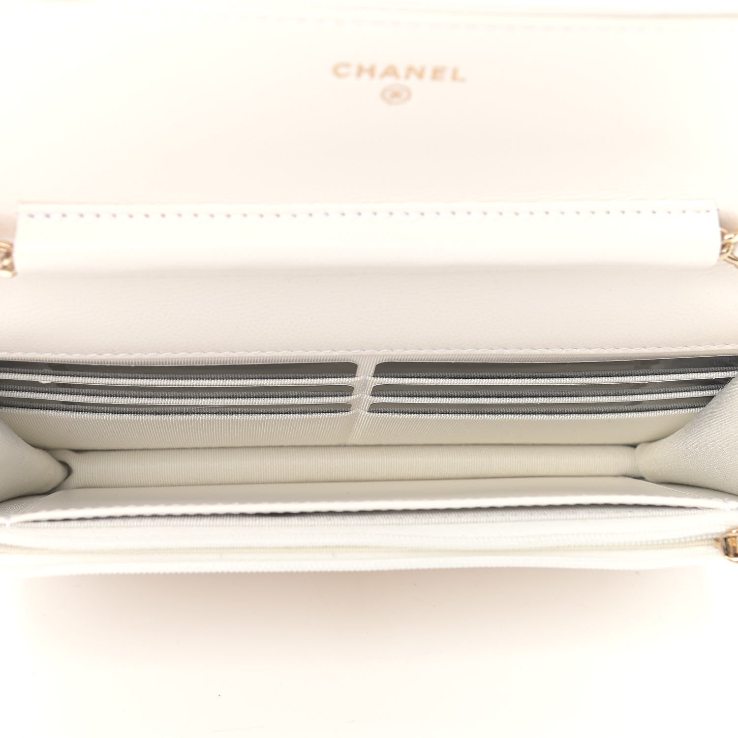 Chanel Caviar Quilted Wallet On Chain WOC White 7 of 10