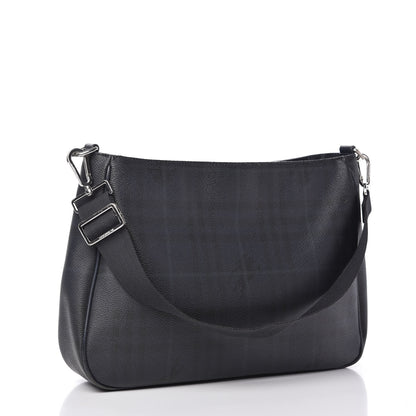 Burberry Haymarket Check Shoulder Bag Blue Black 3 of 9