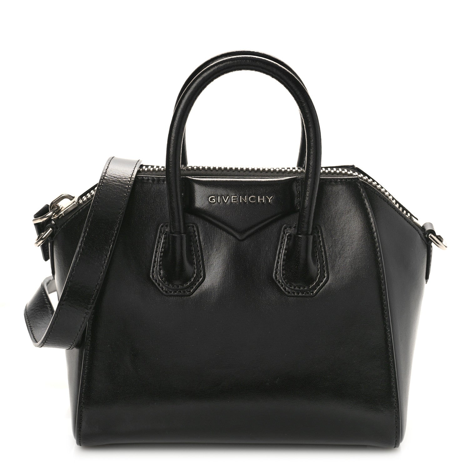 Givenchy Shiny Lord Calfskin Mini Antigona Black 1 of 8