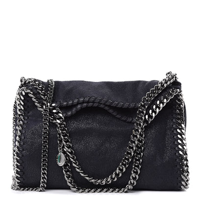 Stella McCartney Shaggy Deer Mini Falabella Fold Over ToteNavy 1 of 12