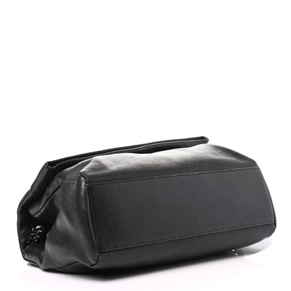 Saint Laurent Grain De Poudre Medium West Hollywood Monogram Fold-Over Black 3 of 4
