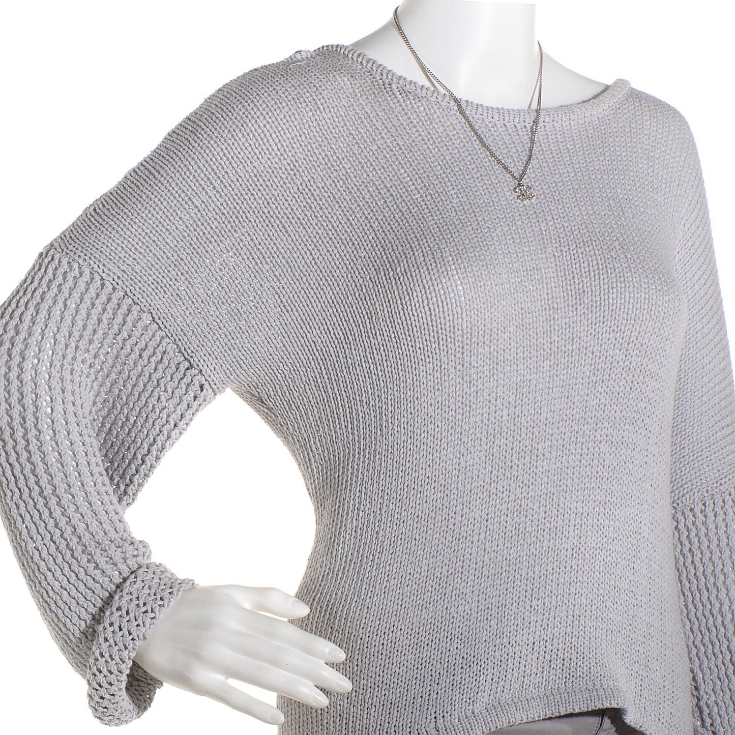 Crystal CC Timeless Necklace Silver