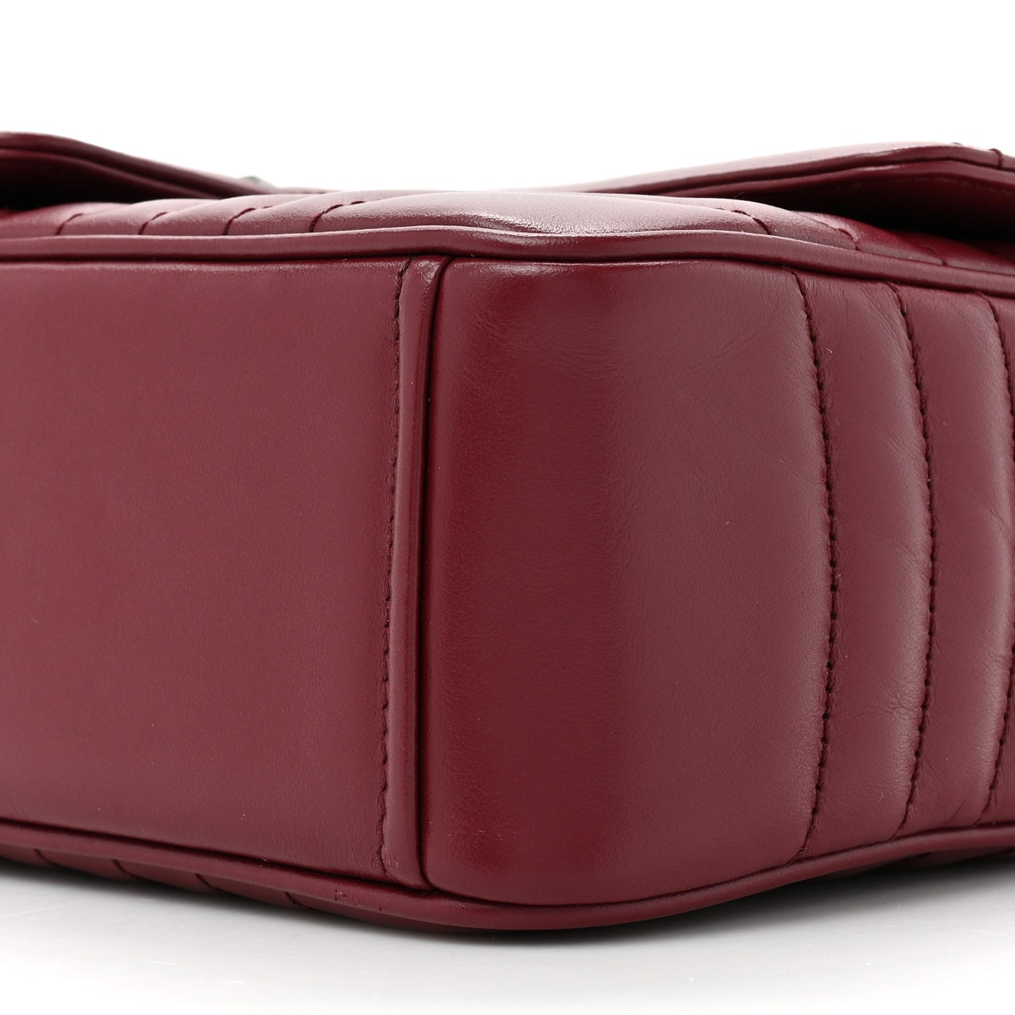 Soft Calfskin Impunture Diagramme Large Chain Flap Shoulder Bag Cerise