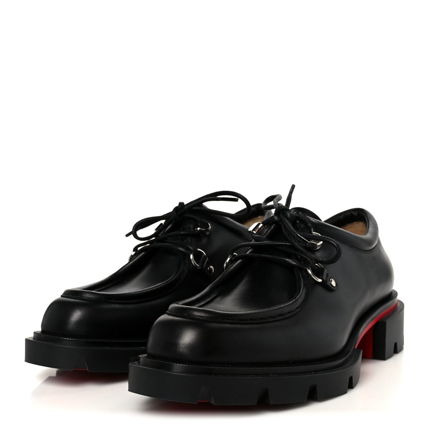 Christian Louboutin Calfskin Our Pabelito Mens Leather Derby 43.5 Black 4 of 9