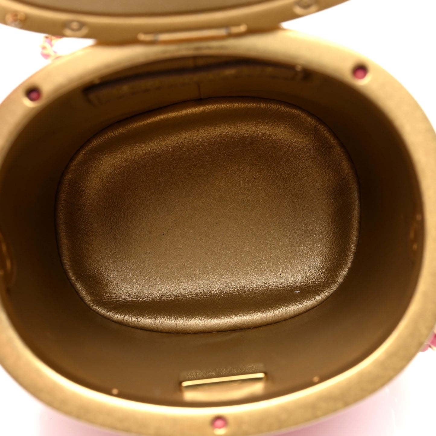 Lambskin Quilted Mini Crown Box Bag Pink