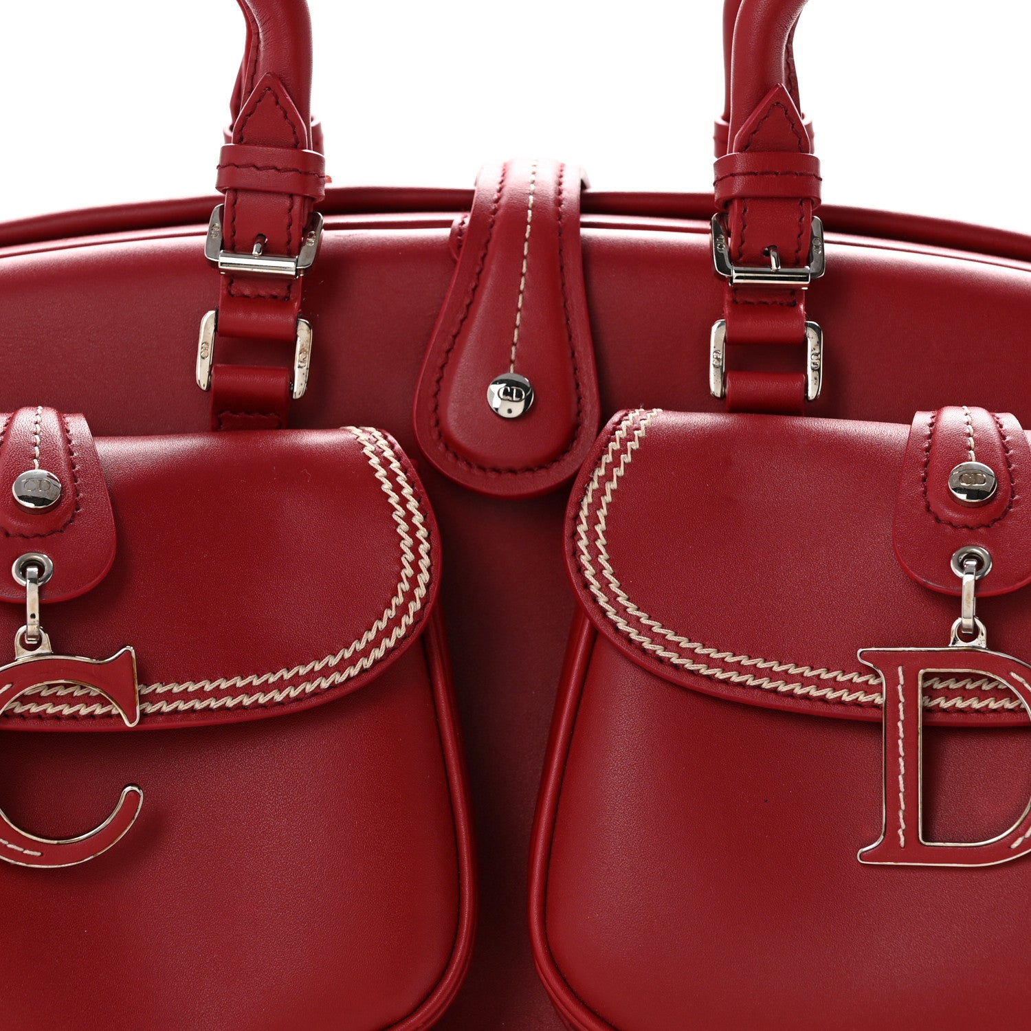 Christian Dior Calfskin Large Detective Satchel Rouge Bordeaux 8 of 14